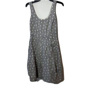 Bruuns Bazaar Women Sleeveless A-Line Dress‎ Black White 34 Scoop Neck Polka Dot